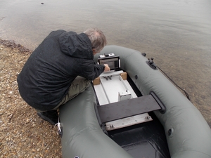 GPR cart in a boat