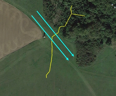 Location of two measured profiles