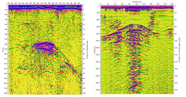 Undiscovered cavity at a depth of 50-65 m