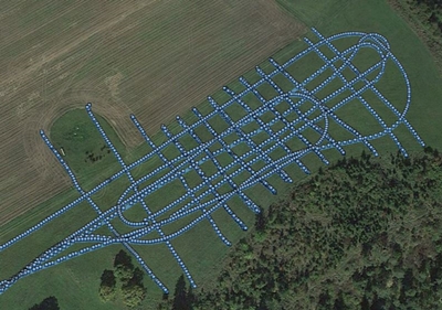 GPS coordinates collected during the GPR measurement