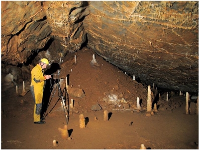 Pytlikova cave in the depth of 17 m