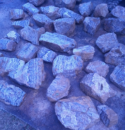 60 cm wide amethyst veins from the outcrop